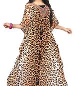 Multi Colour  Printed Georgette Islamic Style Partywear Islamic Kaftan