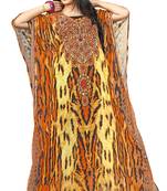 Multi Colour  Printed Georgette Islamic Style Partywear Islamic Kaftan