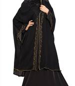 Black Printed Lycra Islamic Style Festive Wear Burka With Hijab