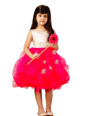Shimmer Dress With Floral Detail 1