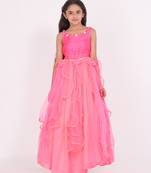 Panelled Gown With Ruffles