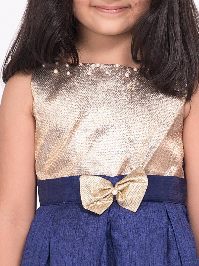 Pleated Dress With Floral Detail