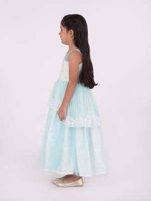 Frilly Gown With Floral Panels 3