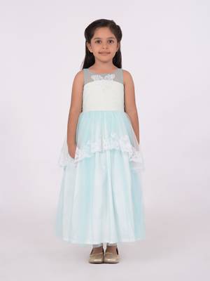 Frilly Gown With Floral Panels 1