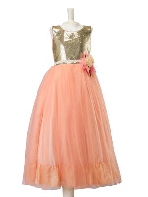 Shimmer Dress With Bow Details kids frock 1