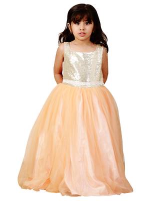 Shimmer Dress With Bow Details kids gown 1