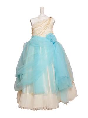 One Shouldered Princess kids wear dress 1