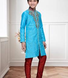 Feeroze Art Silk Kids Kurta Pyjama For Boys