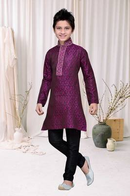 Purple Brocket Kids Kurta Pyjama For Boys 2