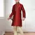 Maroon Art Silk Kids Kurta Pyjama For Boys