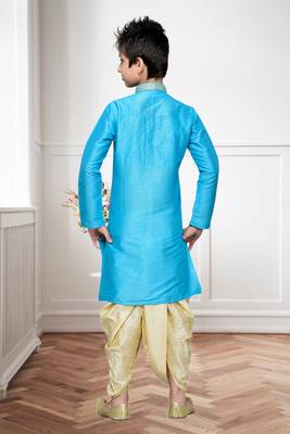 Feeroze Art Silk Kids Kurta Pyjama For Boys 4