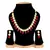 Fashion Jewellery Gold Plated Kundan Onyx Necklace Set for Women Traditional Wedding