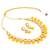 Fashion Jewellery Gold Plated Kundan Onyx Necklace Set for Women Traditional Wedding