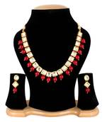 Fashion Jewellery Gold Plated Kundan Necklace Set for Women Traditional Wedding