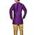 Purple Art Silk Kids Kurta Pyjama For Boys