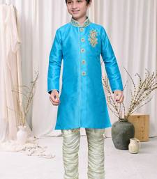 Feeroze Art Silk Kids Kurta Pyjama For Boys