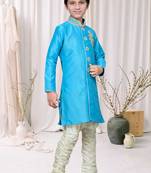 Feeroze Art Silk Kids Kurta Pyjama For Boys