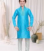 Feeroze Art Silk Kids Kurta Pyjama For Boys