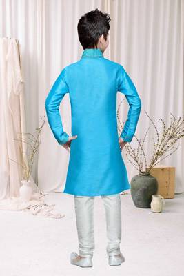 Feeroze Art Silk Kids Kurta Pyjama For Boys 4