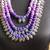 Purple thread wrapped beads necklace