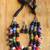 Multi layer thread wrapped beads necklace