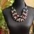Multi layer thread wrapped beads necklace