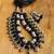 Multi layer thread wrapped beads necklace