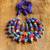 Multi layer thread wrapped beads necklace