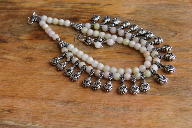 double layered oxidized necklace