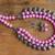 Pink double layered oxidized necklace