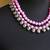 Pink double layered oxidized necklace