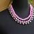 Pink double layered oxidized necklace