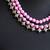 Pink double layered oxidized necklace