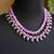 Pink double layered oxidized necklace