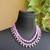 Pink double layered oxidized necklace