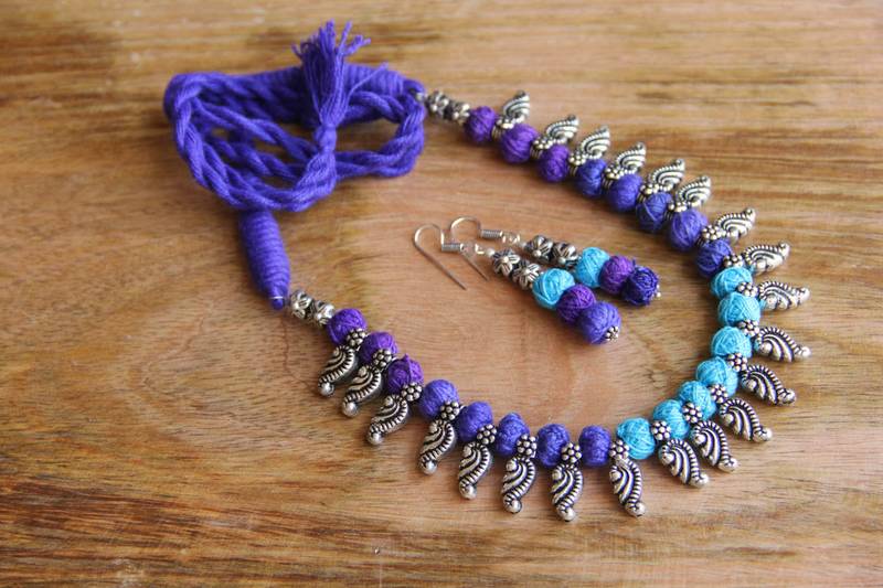 Tribal thread necklace