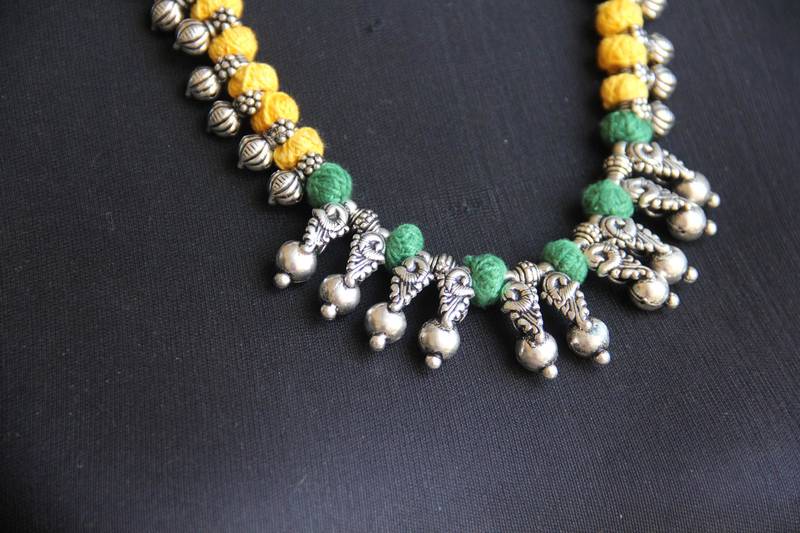 Tribal thread necklace