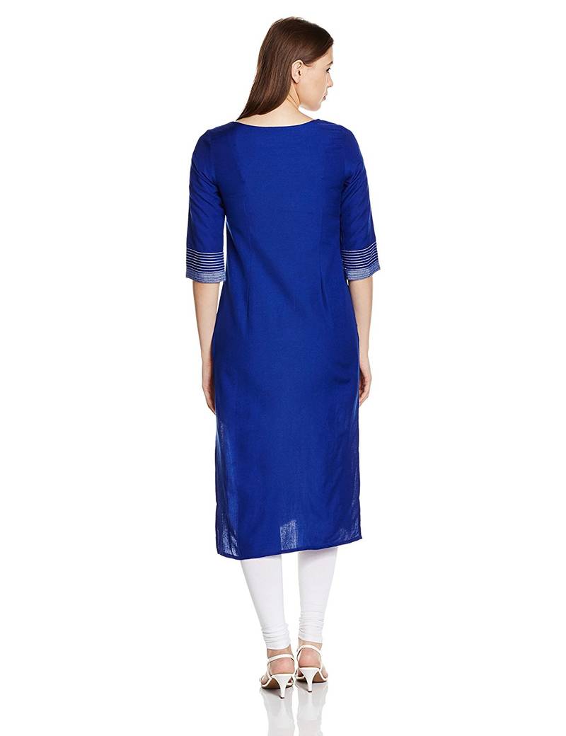 Aurelia Womens Blue Cotton Kurti DIESL 2382661