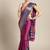Pink Woven Banarasi Cotton Silk Zari Border Saree With Blouse