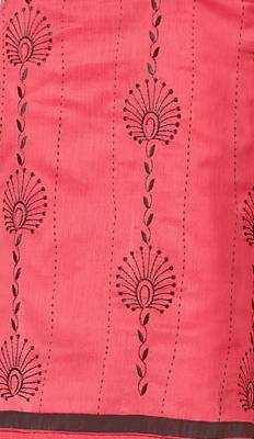  women chanderi Red embroidery party wear unstiched  salwar suit with dupatta  2
