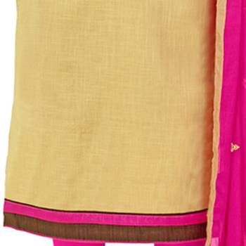Beige embroidered cotton salwar with dupatta 3