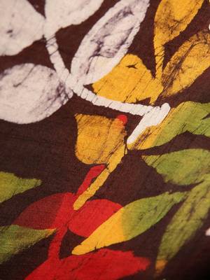 Multicolor printed silk saree with blouse 3