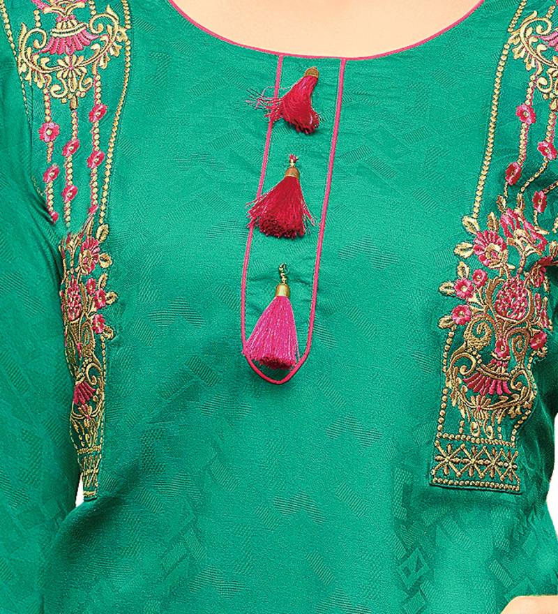 Soft Silk Teal Green Embroidered Wedding Festive Salwar Suit