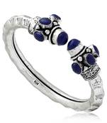 Blue Color Glass Stone Oxidised Bracelet