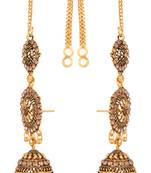 Reeti fashions  - antique finish jhumkas with kaanchain