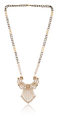 Fine stone danglings with floral motif mangalsutra 1