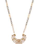 Fine stone danglings with floral motif mangalsutra