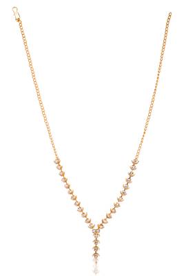 Elegant Stone Studded Golden Fashion Necklace For Girls 1