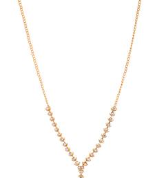 Elegant Stone Studded Golden Fashion Necklace For Girls