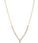 Elegant Stone Studded Golden Fashion Necklace For Girls